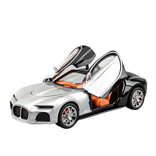 for 1:24 Atlantic Simulation Legierung Auto Supercar Sound Und Licht Sammlung Ornament(Silver) von wenjiang