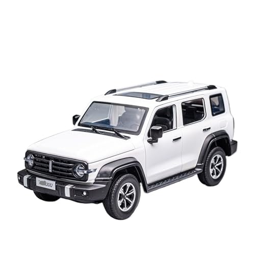 for 1:24 China Great Wall Tank 300 Legierung Off-Road 4WD Version Auto Modell Sammlung Ornamente(White) von wenjiang