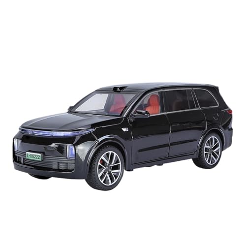 for 1:24 Ideal L9 Neue Energie Auto Modell Simulation Legierung Auto Modell Sammlung Ornamente(Black) von wenjiang