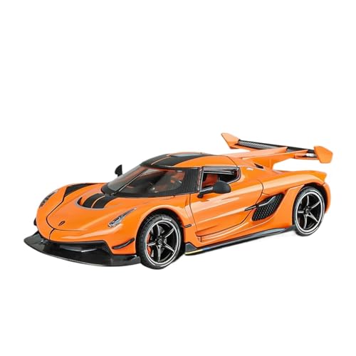 for 1:24 Jesko Auto Nachahmung Simulation Legierung Sportwagen Und Rennwagen Modell EIN Sammlerstück Ornament Modell for Jungen.(Orange) von wenjiang