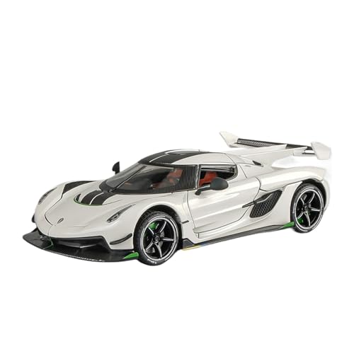 for 1:24 Jesko Auto Nachahmung Simulation Legierung Sportwagen Und Rennwagen Modell EIN Sammlerstück Ornament Modell for Jungen.(White) von wenjiang