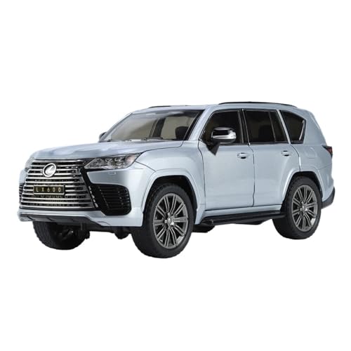 for 1:24 LX600 Legierung Auto Nachahmung Echt Off-Road Auto SUV Modell Ornamente(Silver) von wenjiang