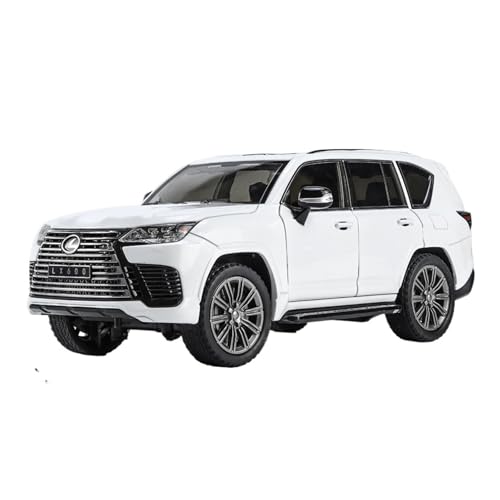 for 1:24 LX600 Legierung Auto Nachahmung Echt Off-Road Auto SUV Modell Ornamente(White) von wenjiang