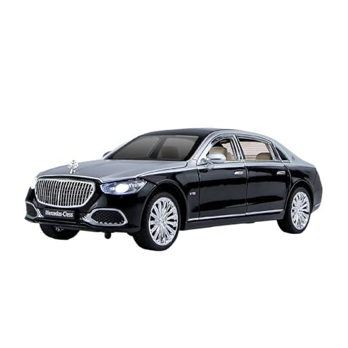 for 1:24 Legierung Auto Modell S680 Sound Und Licht Auto Modell Ornament Sammlung(Black) von wenjiang