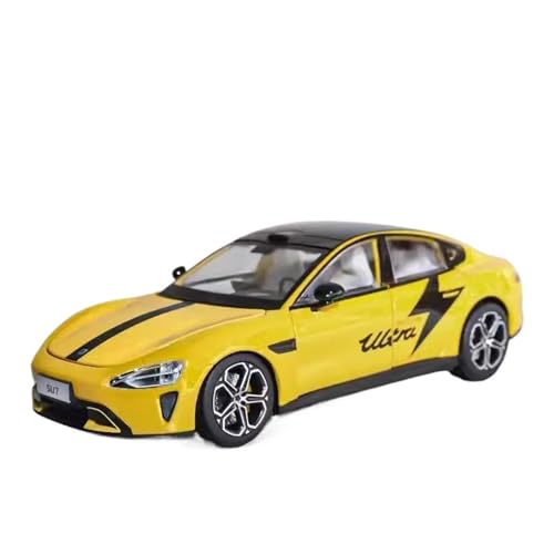 for 1:24 SU7 Ultra Automodell Schienenversion Vollständig Geöffnete Tür Karosserie Aus Legierung Multifunktionale Sammlerornamente(Yellow) von wenjiang