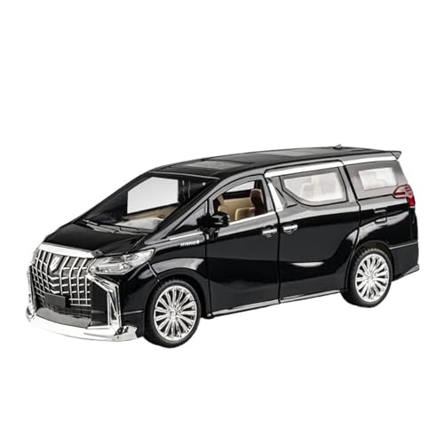for 1:24 Simulation Legierung Elfa Business Auto Modell 6 Türen Öffnen Sound Und Licht Ornamente Sammlung(Black) von wenjiang