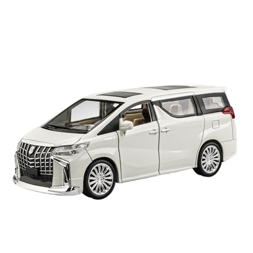for 1:24 Simulation Legierung Elfa Business Auto Modell 6 Türen Öffnen Sound Und Licht Ornamente Sammlung(White) von wenjiang