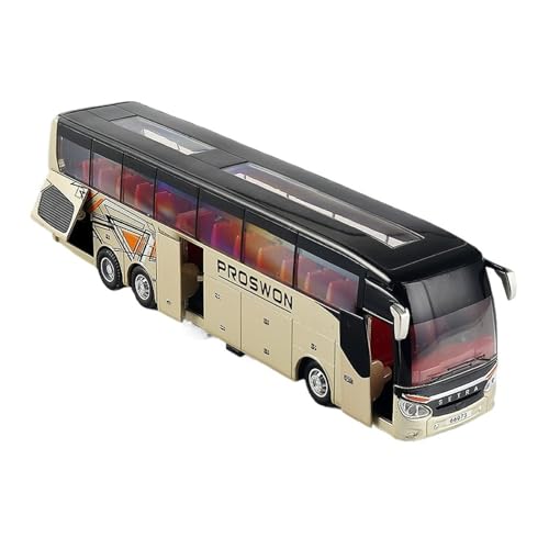 for 1:32 Legierungs-Einzeldeckerbus-Modell Sound Und Licht Bus Transit Nutzfahrzeug(Gold) von wenjiang