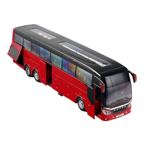 for 1:32 Legierungs-Einzeldeckerbus-Modell Sound Und Licht Bus Transit Nutzfahrzeug(Red) von wenjiang