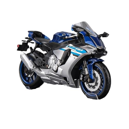 wenjiang Für 1:12 YZF R1 Motorrad-Modell – Druckgusslegierung, Simulations-Motorrad-Figur, ein toller Qixi-Valentinstag-Freunde, auch ideal als Dekoration (blau) von wenjiang