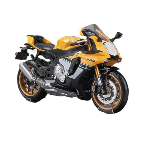 wenjiang Für 1:12 YZF R1 Motorrad-Modell – Druckgusslegierung, Simulations-Motorradfigur, ein toller Qixi-Freunde, auch ideal als Dekoration (gelb) von wenjiang