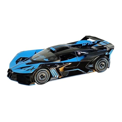wenjiang Für 1:24 Flitzer aus Legierung, Druckguss, Simulation, Sportwagen-Modell, Geschenkbox, Modell, Sammlerdekoration und Spielzeugauto (Blau) von wenjiang