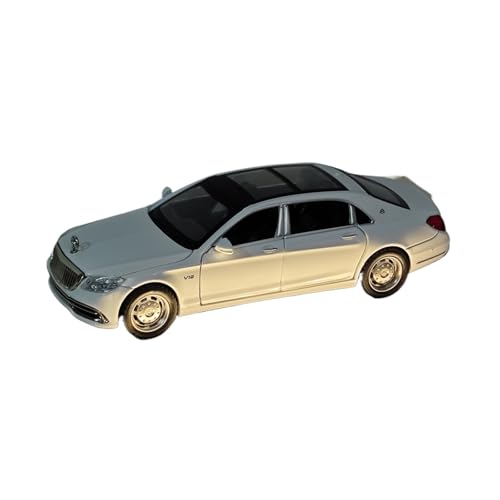 wenjiang Für Modellauto S650 1:32 – Sammlerdekoration unter Druck – Simulation aus gegossener Legierung, vertikal, Motorhaube – Ornament Sound und Licht, Modellauto Spielzeug (weiß) von wenjiang