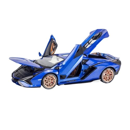wenjiang for 1:18 Legierung Sportwagen Simulation Große Lightning National Trend Auto Ornament for Jungen Sammlung(Blue) von wenjiang