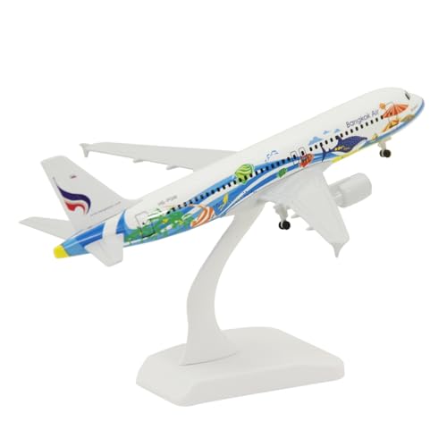 wenjiang for 1:200 Thailand Bangkok Airways A320 Bangkok Fish Airliner Legierung Flugzeug Modell Sammeln Ornament Mit Rädern Modell Flugzeug von wenjiang