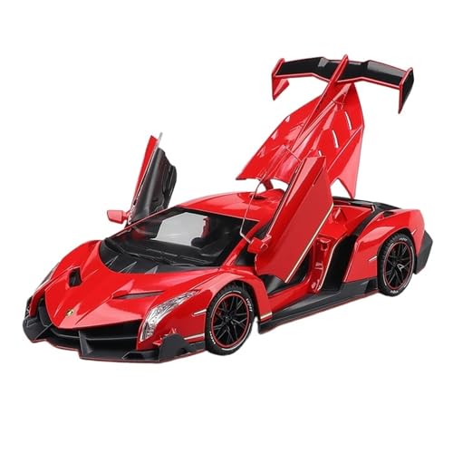 wenjiang for 1:24 Gift Car Modell Simulation Sportwagen Legierung Modellauto EIN Sammlerstück Ornament Spielzeugmodell Und Geschenk(Red) von wenjiang