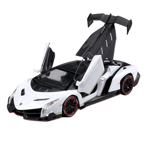 wenjiang for 1:24 Gift Car Modell Simulation Sportwagen Legierung Modellauto EIN Sammlerstück Ornament Spielzeugmodell Und Geschenk(White) von wenjiang