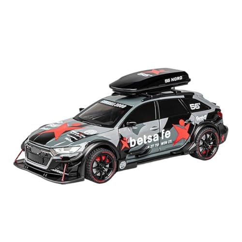 wenjiang for 1:24-Leichtmetall-Spielzeugauto RS6 Track Modifizierte Version Simuliertes Leichtmetall-Automodell Geeignet for Sammeln Und Ausstellen Als Dekoration(Gray) von wenjiang