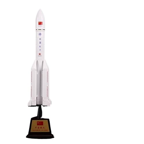 wenjiang for 1:300 Long March V Raketenmodell Simulation CZ-5 China Aerospace Satellite Alloy Souvenir Collection Ornament(White) von wenjiang