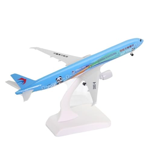 wenjiang for 1:400 China Eastern Airlines Expo B777-300ER Mit Rädern Legierung Flugzeugmodell Sammlung Ornamente(Blue) von wenjiang
