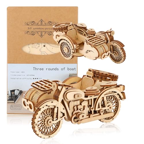 Wenrescry 3D Puzzle Holz Modellbausatz für Erwachsene und Kinder - Dampflokomotive und Vintage Car, Selbstmontage, Mechanische Konstruktion, Motorboot als Geschenk und Dekoration Wenrescry 3D Puzzle Holz Modellbausatz für Erwachsene und Kinder - Dampflokomotive und Vintage Car, Selbstmontage, Mechanische Konstruktion, Motorboot als Geschenk und Dekoration von wenrescry