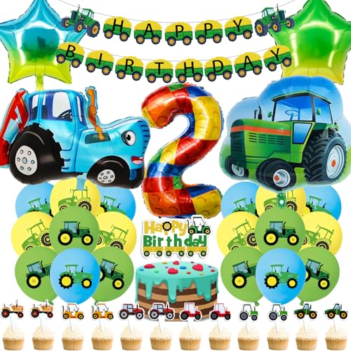Wenweo Geburtstagsdeko 2 jahre Junge, Bauernhof Geburtstag Deko Grün, Bruder Traktor Ballons für Kindergeburtstag Party Deko, Traktor Spielzeug ab 2 Jahre Wenweo Geburtstagsdeko 2 jahre Junge, Bauernhof Geburtstag Deko Grün, Bruder Traktor Ballons für Kindergeburtstag Party Deko, Traktor Spielzeug ab 2 Jahre von wenweo