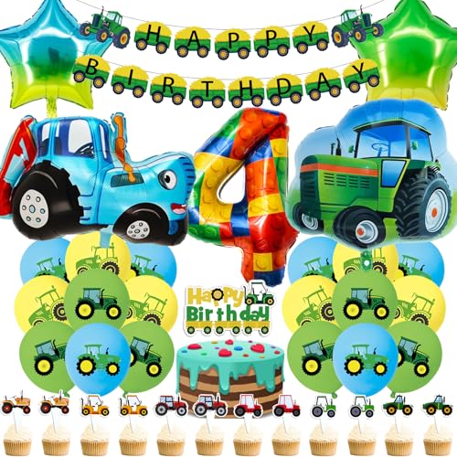 Wenweo Geburtstagsdeko 4 jahre Junge, Bauernhof Geburtstag Deko Grün, Bruder Traktor Ballons für Kindergeburtstag Party Deko, Traktor Spielzeug ab 4 Jahre Wenweo Geburtstagsdeko 4 jahre Junge, Bauernhof Geburtstag Deko Grün, Bruder Traktor Ballons für Kindergeburtstag Party Deko, Traktor Spielzeug ab 4 Jahre von wenweo