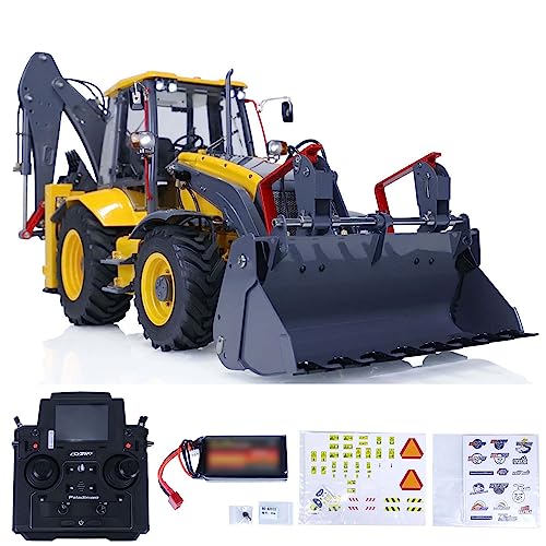 1/14 RC Hydraulik Metall Bagger Loader BL71 2 in 1 Elektro Bagger Motor Servo Sound und Licht System PL18EV Lite RC Controller LESU Baufahrzeug Modell von wheelfun