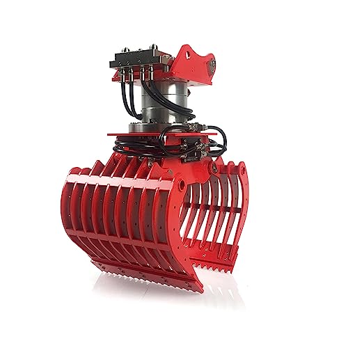 KABOLITE Hydraulische Klaue für 1/14 Huina 2.4G K970-100S RC Hydraulikbagger DIY Modellteile Rot oder Grau von wheelfun