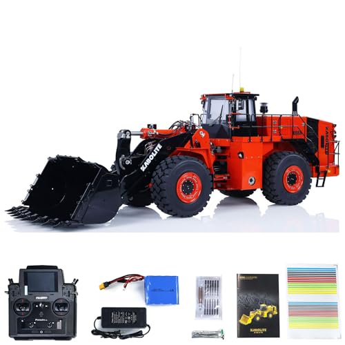 Kabolite 1/14 K988 RC Hydraulic Loader RTR Remote Control Construction Vehicles PL18 Lite Radio 6CH Reversing Valve Quick Release Coupler Rock Shovel Bucket Constraction Vehicle for Adult Hobby von wheelfun