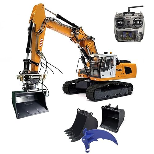 wheelfun 1/14 946-3 10CH Hydraulic Tracked RC Bagger Metall Kippbare Eimer Ripper Motor Servo ESC LESU Baufahrzeug wheelfun 1/14 946-3 10CH Hydraulic Tracked RC Bagger Metall Kippbare Eimer Ripper Motor Servo ESC LESU Baufahrzeug von wheelfun
