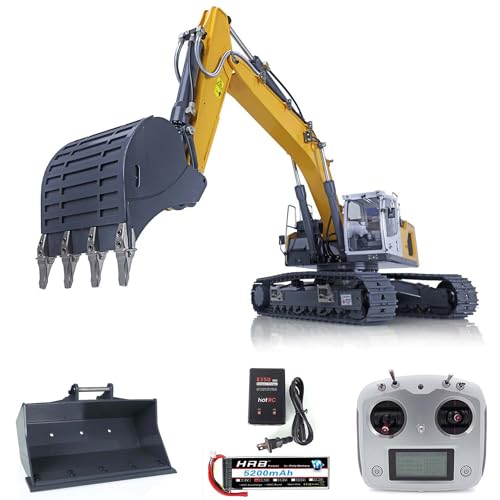 wheelfun 1/14 Hydraulischer RC Bagger Fertigmodell 945 Fernsteuerungs-LKW Outdoor-Schwere Maschinen Modelle von wheelfun