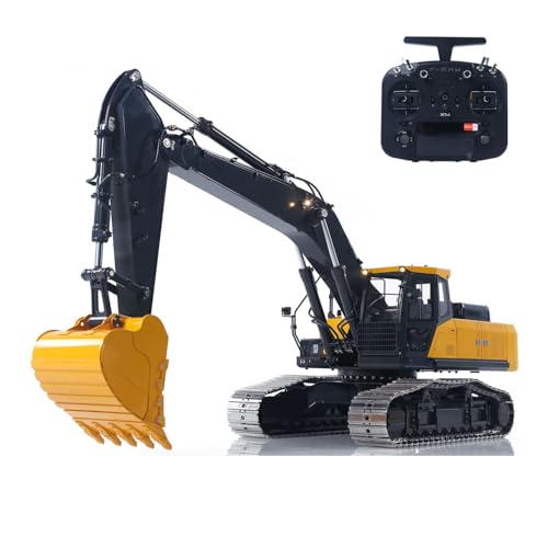 wheelfun 1/14 Metall RC Hydraulikbagger E400 Standard Typ Fernsteuerung Bagger Modell 3 Pumpen 4CH Ventil Frsky X14 Radio von wheelfun