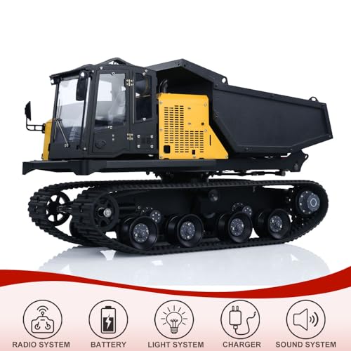 wheelfun 1/14 RC Hydraulic Crawler Dump Truck T14R Metall Raupenkipper RTR Baumaschine Flysky ST8 Radio Light Sound Batterie Ladegerät wheelfun 1/14 RC Hydraulic Crawler Dump Truck T14R Metall Raupenkipper RTR Baumaschine Flysky ST8 Radio Light Sound Batterie Ladegerät von wheelfun