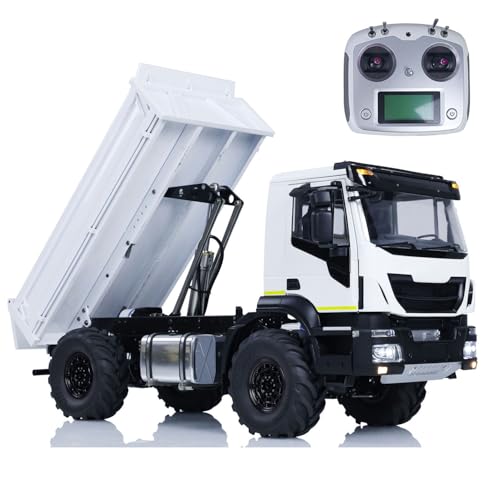 wheelfun 1/14 RC Hydraulische Muldenkipper Metall 4x4 Fernbedienung Kipper Dump Auto Modelle Motor ESE Servo I6S Funksteuerung Lichtsound von wheelfun