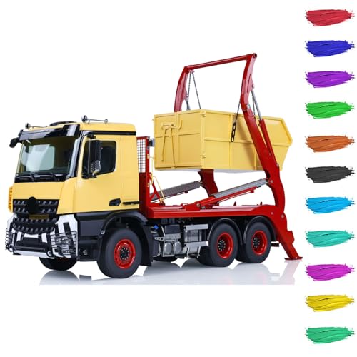 wheelfun 1/14 RC Hydraulischer Skip Loader Modell für VL18U K3363 Metall Schwingen Arm Kipper Modell 2-Gang Getriebe Light Sound PL18EV Lite Funksteuerung Rot Gelb PNP Hobby Grade Modell wheelfun 1/14 RC Hydraulischer Skip Loader Modell für VL18U K3363 Metall Schwingen Arm Kipper Modell 2-Gang Getriebe Light Sound PL18EV Lite Funksteuerung Rot Gelb PNP Hobby Grade Modell von wheelfun