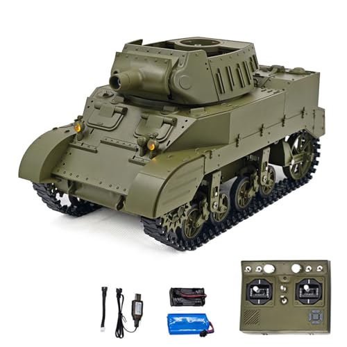 wheelfun 1/16 Coolbank RC Panzer M8 Hmc Scott Funksteuerung Battle Tank Simulation 360° Turm Rotary Smoke Sound Lights RTR Kampffahrzeug Hobby Grade Modell für Erwachsene Hobby von wheelfun