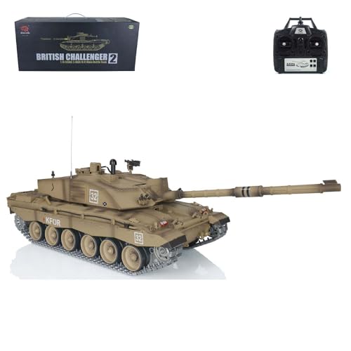 wheelfun 1/16 Henglong Maßstab TK7.0 Verbesserter Challenger II RTR RC Tank 3908 Metallketten von wheelfun