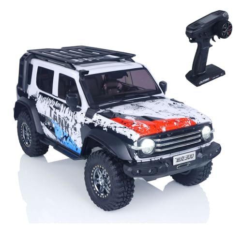 wheelfun 1/8 RC Crawler Tank 300 Gedenkausgabe 4WD Fernbedienung Geländewagen Achsschloss Gebürsteter Motor ESC Leichtmetallarm Hobby Grade Modell für Erwachsene Hobby von wheelfun