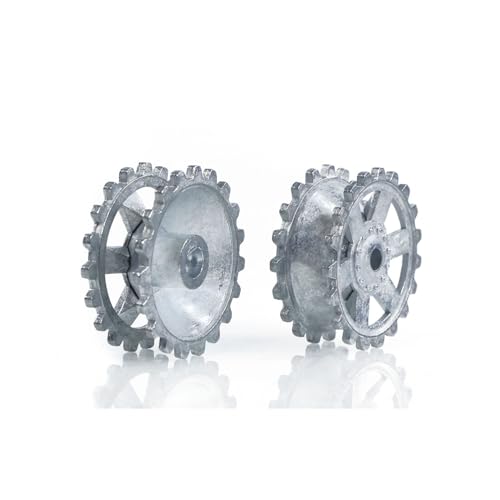 wheelfun 1 Paar Metall Ketten räder Antriebsrad für HengLong 1:16 RC Kampfpanzer 3858 3859 Deutscher Panzer IV F F2 von wheelfun