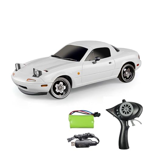 wheelfun 1:18 RC Drift Auto Modell auf Straße Fahrzeuge Linear Geschwindigkeit LED Flip Light Batterie Motor USB Charge MX5 Spielzeug von wheelfun
