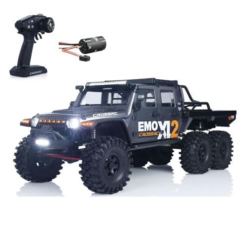 wheelfun 2025 Typ CROSSRC Emo Xl2 1/8 RC Crawler Auto Modell 6WD ferngesteuerte Geländefahrzeuge 1800Kv bürstenloser Motor Esc Licht Sound Hobby Grade Modell von wheelfun