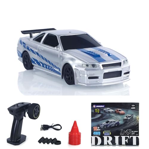 wheelfun 4304A 2,4GHz 1/43 RC Driftauto 4WD Hochgeschwindigkeits-Rennfahrzeug RTR Mini Modellauto mit Funk, Licht und Gyro wheelfun 4304A 2,4GHz 1/43 RC Driftauto 4WD Hochgeschwindigkeits-Rennfahrzeug RTR Mini Modellauto mit Funk, Licht und Gyro von wheelfun