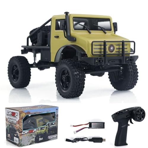 wheelfun 4x4 1/18 RC Rock Crawler Auto 4WD Hobby Plus CR18P Funkferngesteiertes Geländefahrzeug von wheelfun