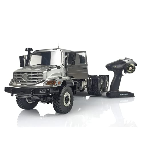 wheelfun 66,5 Zoll JDM 1/14 Metall 6X6 Fernbedienung Offroad Traktor Truck 2-Gang-Getriebe Differentialachsen Metallgehäuse Keine Batterie Hobby Grade Modell für Erwachsene von wheelfun