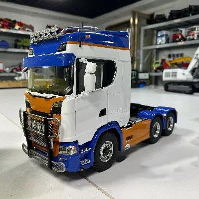 wheelfun 6X6 1/14 RC Trator Truck Metall Chassis Fernbedienung Traktor Auto Modellbausätze Hobby Grade Modell von wheelfun