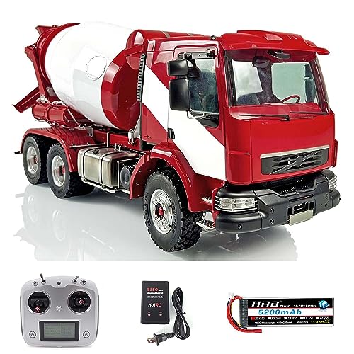 wheelfun 6X6 Metall RC Rührwagen 1/14 Remote Control Mixer Truck Fertig montiert I6S Radio Batterie Licht Sound Constraction Fahrzeug für Erwachsene Hobby von wheelfun