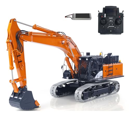 wheelfun Aoue ZX490 1:14 RC Hydraulik Bagger KIT Modell LESU Metall Bagger 6CH Ventil licht bürstenloser Pumpen Motor von wheelfun