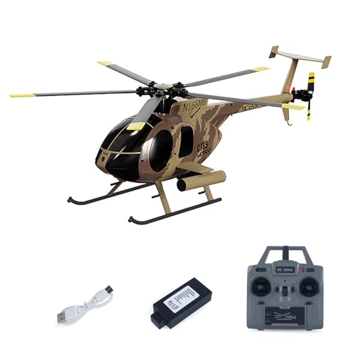 wheelfun C189 ferngesteuerter Helikopter aus Kunststoff, 1/28 Zoll, bürstenlos, Metall-Servo, ohne Aileronless, Design, Spielzeug, Geschenk für Erwachsene (Camo) von wheelfun