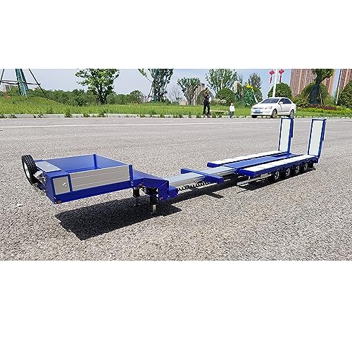 wheelfun Degree 1/14 Metall-Schwerlast-4-Achs-Anhänger 997 TAMIYAY RC-Traktor-LKW von wheelfun